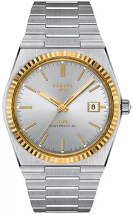 Zegarek Zegarek Tissot T931.407.41.031.01 PRX 40 POWERMATIC 80 18K GOLD BEZEL - Zegarki męskie - miniaturka - grafika 1