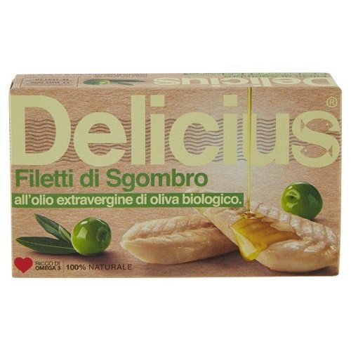 Delicius Filety z makreli w oliwie z oliwek z pierwszego tłoczenia eko 90 g