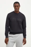 Bluzy męskie - Asics bluza męska kolor czarny z aplikacją 2031E192 - miniaturka - grafika 1