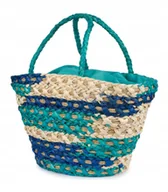 Torebki damskie - Duża torba damska boho modna na lato solidna listonoszka kosz słomiana - miniaturka - grafika 1