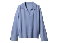 Swetry damskie - esmara® Sweter damski z dzianiny (Niebieski, XS (32/34)) - miniaturka - grafika 1