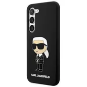 Etui i futerały do telefonów - Karl Lagerfeld KLHCS23SSNIKBCK S23 S911 hardcase czarny/black Silicone Ikonik - miniaturka - grafika 1