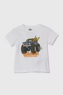 Koszulki dla chłopców - Quiksilver t-shirt bawełniany dziecięcy ALLTERRAINBOY kolor biały z nadrukiem - miniaturka - grafika 1