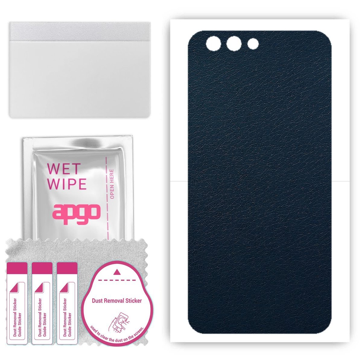 Folia naklejka skórka strukturalna na TYŁ do Asus Zenfone 4 ZE554KL - Skóra Granatowa - apgo SKINS