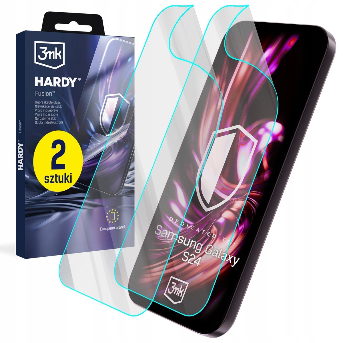 Niepękające szkło hybrydowe na ekran 3mk Hardy Fusion do Samsung Galaxy S24