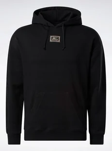 REEBOK - BLUZA MĘSKA Z KAPTIUREM - BB BBALL HW FLEECE HOOD HU2015 czarna - Bluzy męskie - miniaturka - grafika 1