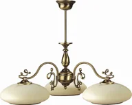 Lampy sufitowe - Lampa wisząca Solar Lampa z mosiądzu Róża 3 płomienna - miniaturka - grafika 1