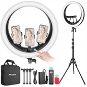 Wyposażenie ciemni fotograficznej - NEEWER RP19H Lampa pierścieniowa 19'' ze stojakiem i akcesoriami - miniaturka - grafika 1