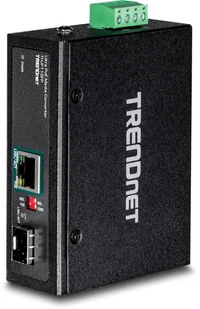 Trendnet TI-UF11SFP konwerter sieciowy Wewnętrzny 1000 Mbit/s Czarny - Pozostałe akcesoria sieciowe - miniaturka - grafika 1
