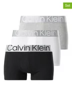 Majtki męskie - CALVIN KLEIN UNDERWEAR Bokserki (3 pary) w kolorze białym, czarnym i jasnoszarym - miniaturka - grafika 1