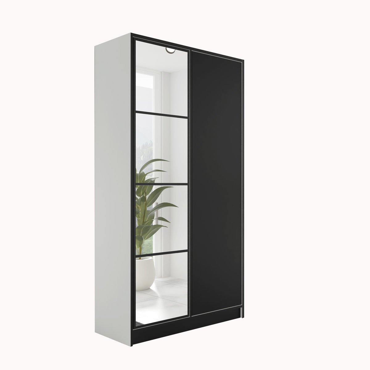 Szafa EDEN wzór 4 biało - czarny