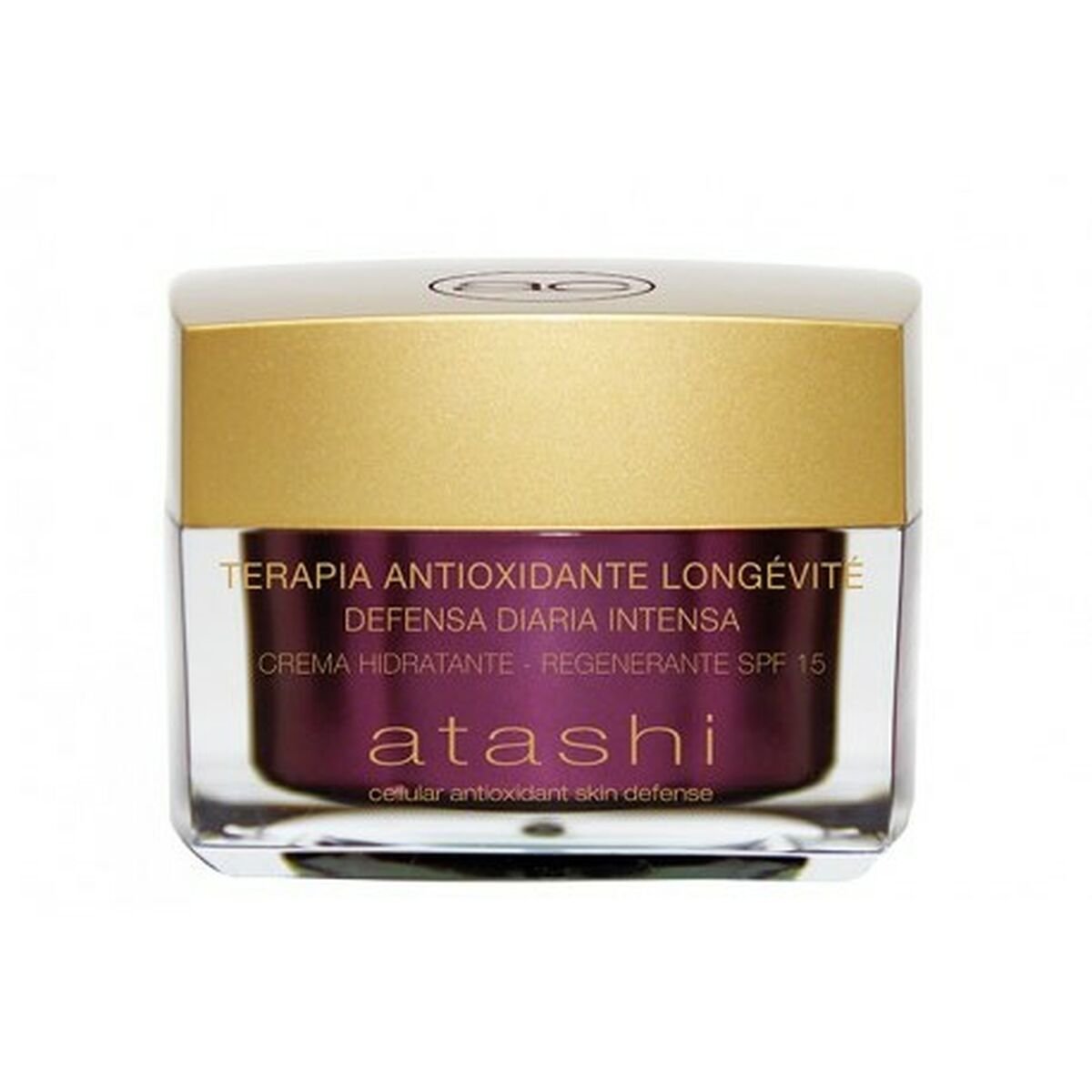 Atashi Antioxidant Regenerating Moisturising Day Cream z filtrem SPF 15 Kwas hialuronowy Witaminy C, E i CoQ10