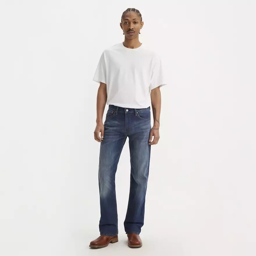 LEVIS DZWONY KLASYCZNE JEANSY MĘSKIE Z PRZETARCIAMI NIEBIESKIE 34/34 17CA