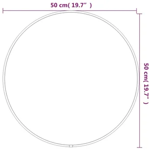 Lumarko Lustro ścienne, złote, Ø 50 cm, okrągłe - Lustra - miniaturka - grafika 7