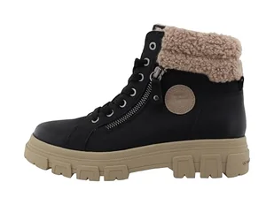 Tom Tailor Damskie 6390890023 modne kozaki, czarne, 42 EU, czarny, 42 EU - Kozaki damskie - miniaturka - grafika 1