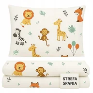 Pościel dla dzieci - Komplet pościeli do łóżeczka 100x135 + 40x60 dziecięca niemowlęca lew zebra - miniaturka - grafika 1