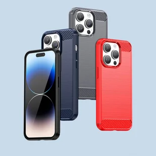 Carbon Case etui iPhone 14 Pro elastyczny żelowy pokrowiec na tył plecki czarny - Etui i futerały do telefonów - miniaturka - grafika 12