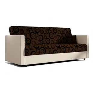 Biało-brązowa wersalka w kółka H4-M05 - Sofy i kanapy - miniaturka - grafika 1