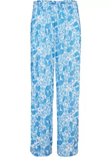 Spodnie damskie - Spodnie palazzo z kreszowanej wiskozy z gumką w talii - bonprix - grafika 1