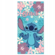 Okrycia kąpielowe dla dzieci - Ręcznik kąpielowy plażowy Stich szybkoschnący Lilo I Stitch kwiaty 70x140 - miniaturka - grafika 1