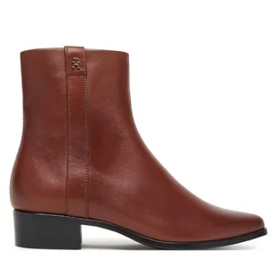 Botki Tommy Hilfiger FW0FW08980 Brązowy - Botki damskie - miniaturka - grafika 1