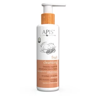 Apis APIS Fruit Owocowy Jogurt do Demakijażu i Mycia Twarzy 150ml APIS-6891 - Kosmetyki do demakijażu - miniaturka - grafika 1