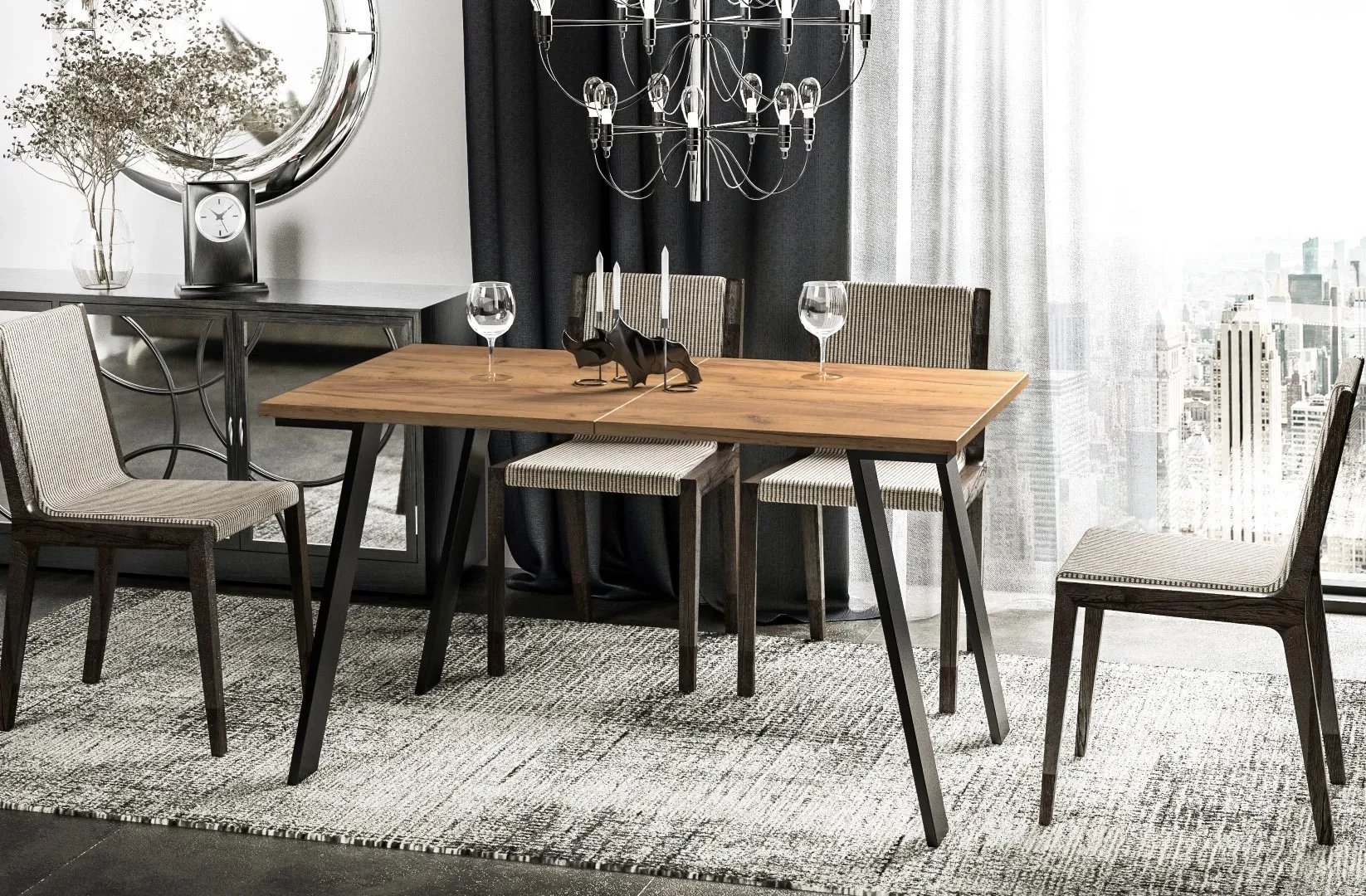 Stół rozkładany LIWIA 130210x80 dąb złoty craft ENDO