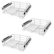Meble modułowe i akcesoria - Szuflada kuchenna teleskopowa 3 szt. 60cm Chromowana 25kg - miniaturka - grafika 1