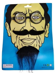 Zestaw Profesora Okulary Wąsy DZD24206 Broda 3el - Dodatki do strojów karnawałowych - miniaturka - grafika 1