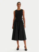 Sukienki - KARL LAGERFELD Sukienka codzienna B1W13023 Czarny Regular Fit - miniaturka - grafika 1