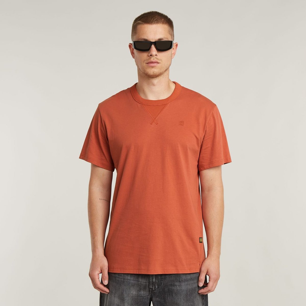 t-shirt uomo g-star d24449 336 - nifous base 4396 etruscan red