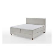 Łóżka - Beżowe łóżko z boxspringiem i schowkiem 180x200 cm Memphis - Meise Möbel - miniaturka - grafika 1
