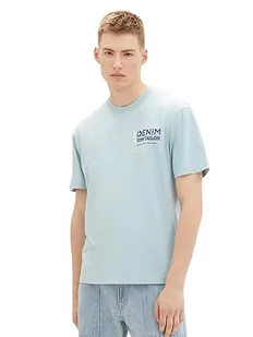 TOM TAILOR Denim T-shirt męski, 30463 - Dusty Mint Blue, XXL - Koszulki męskie - miniaturka - grafika 1