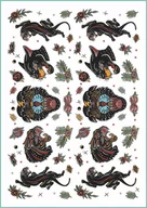Prace ręczne dla dzieci - Tatuaże tymczasowe zmywalne DZIKIE KOTY, arkusz A4 - miniaturka - grafika 1