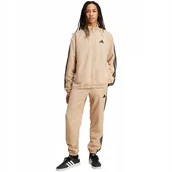 Dresy męskie - Dres męski adidas Sportswear Basic 3-Stripes Woven beżowy JX3149 S - miniaturka - grafika 1