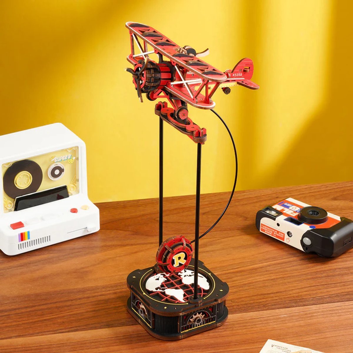 Robotime Sky Captain Kapitan Niebo Drewniane Puzzle 3D,
