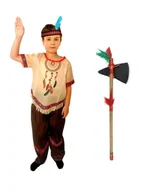 Stroje karnawałowe - Zestaw Strój Indianin 122/128 plus Tomahawk 2el MK417 - miniaturka - grafika 1