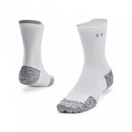 Skarpetki damskie - Skarpetki do biegania uniseks Under Armour UA AD Run Cushion 1pk Mid - białe - miniaturka - grafika 1