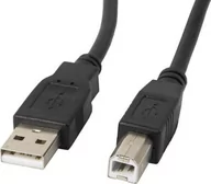 Kable komputerowe i do monitorów - LANBERG Kabel USB KABEL USB-A M &gt;USB-B M 2.0 1M CZARNY CA-USBA-10CC-0010-BK - miniaturka - grafika 1