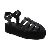 Sandały damskie - Tommy Hilfiger Skórzane sandały - miniaturka - grafika 1