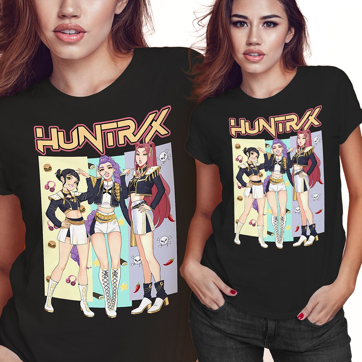 KOSZULKA DAMSKA T-SHIRT KPOP DEMON HUNTERS HUNTRIX L