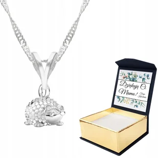 Naszyjnik srebrny 925 Jeż Język + WŁASNY NADRUK - Naszyjniki - miniaturka - grafika 1