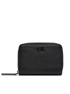 Calvin Klein Mały Portfel Damski Ck Daily Small Zip Around K60K612177 Czarny - Portfele - miniaturka - grafika 1