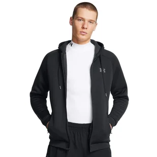 Męska bluza treningowa Under Armour UA Armour Fleece Pro Fz - czarna - UNDER ARMOUR - Bluzy sportowe męskie - miniaturka - grafika 1
