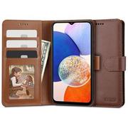 Etui i futerały do telefonów - Etui TECH-PROTECT Wallet do Samsung Galaxy A14 5G Brązowy - miniaturka - grafika 1