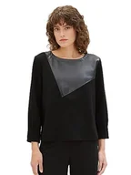 Koszulki i topy damskie - TOM TAILOR T-shirt damski, 14482 – Deep Black, XL - miniaturka - grafika 1