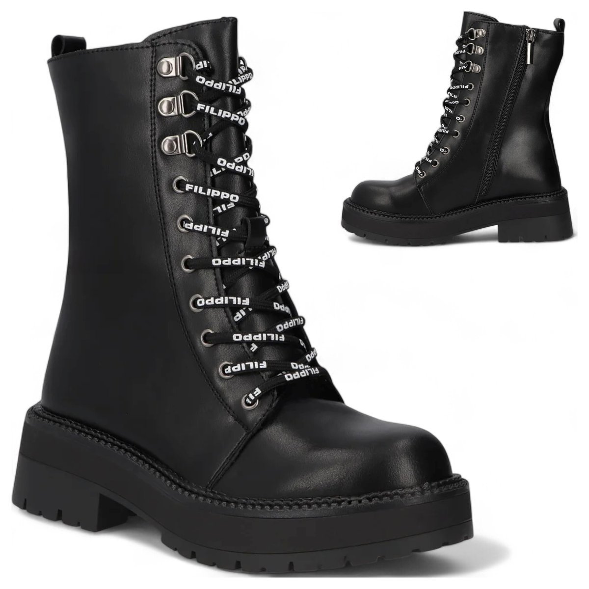 Botki Damskie SKÓRZANE FILIPPO Jesienne Trapery Glany za kostkę Modne 40