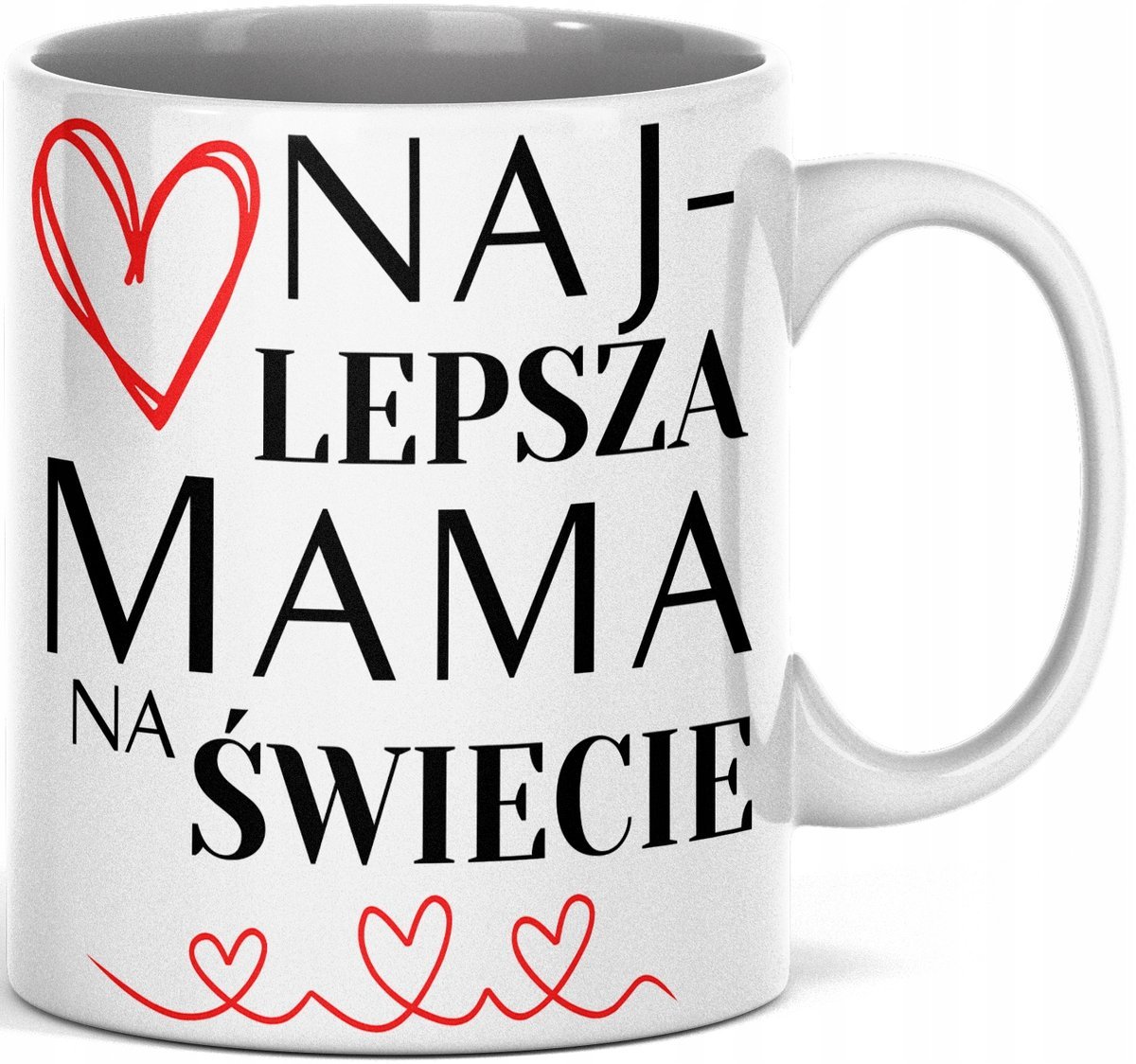 KUBEK DZIEŃ MAMY MATKI PERSONALIZOWANY NAPISEM ZABAWNYM Z NADRUKIEM