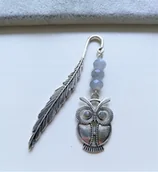 Zakładki do książek - ZAKŁADKA DO KSIĄŻKI SOWA SÓWKA KRYSZTAŁY W OCZACH - miniaturka - grafika 1