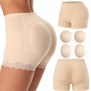 MAJTKI PUSH UP BIELIZNA MODELUJĄCA Z WKŁADKAMI PUPA+ BIODRA ROZM S - Majtki damskie - miniaturka - grafika 1